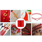100M x 0.8mm Nylon Chinese Knot Cord Rattail Macrame Shamballa Thread String Red