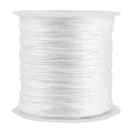 100M x 0.8mm Nylon Chinese Knot Cord Rattail Macrame Shamballa Thread String White