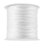 100M x 0.8mm Nylon Chinese Knot Cord Rattail Macrame Shamballa Thread String White