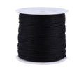 100M x 0.8mm Nylon Chinese Knot Cord Rattail Macrame Shamballa Thread String Black