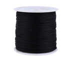 100M x 0.8mm Nylon Chinese Knot Cord Rattail Macrame Shamballa Thread String Black