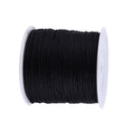 100M x 0.8mm Nylon Chinese Knot Cord Rattail Macrame Shamballa Thread String Black