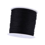 100M x 0.8mm Nylon Chinese Knot Cord Rattail Macrame Shamballa Thread String Black