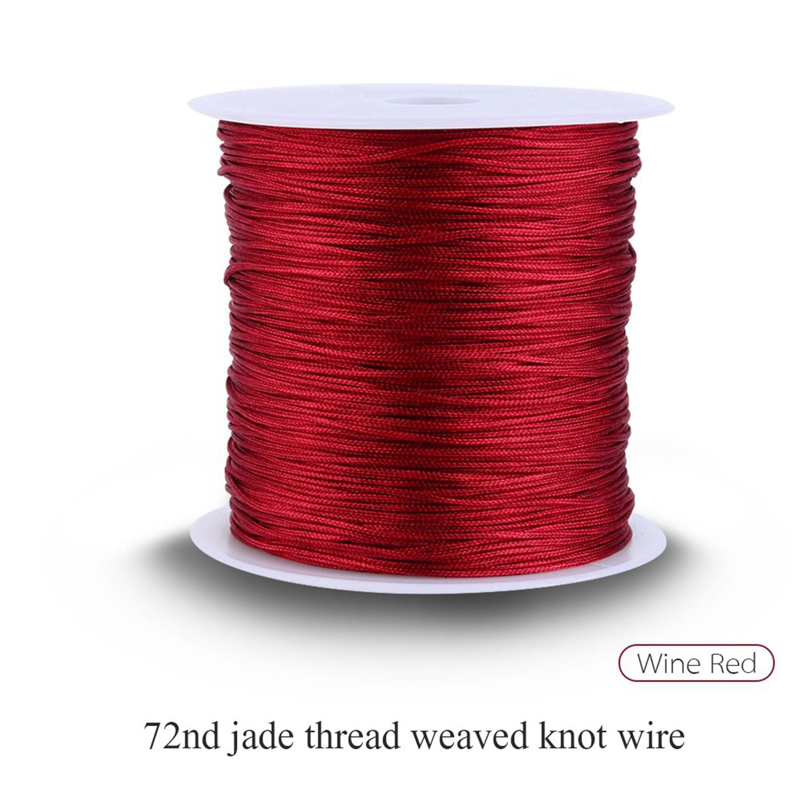 100M X 0.8mm Nylon Chinese Knot Cord Rattail Macrame Thread String Burgundy
