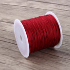 100M X 0.8mm Nylon Chinese Knot Cord Rattail Macrame Thread String Burgundy