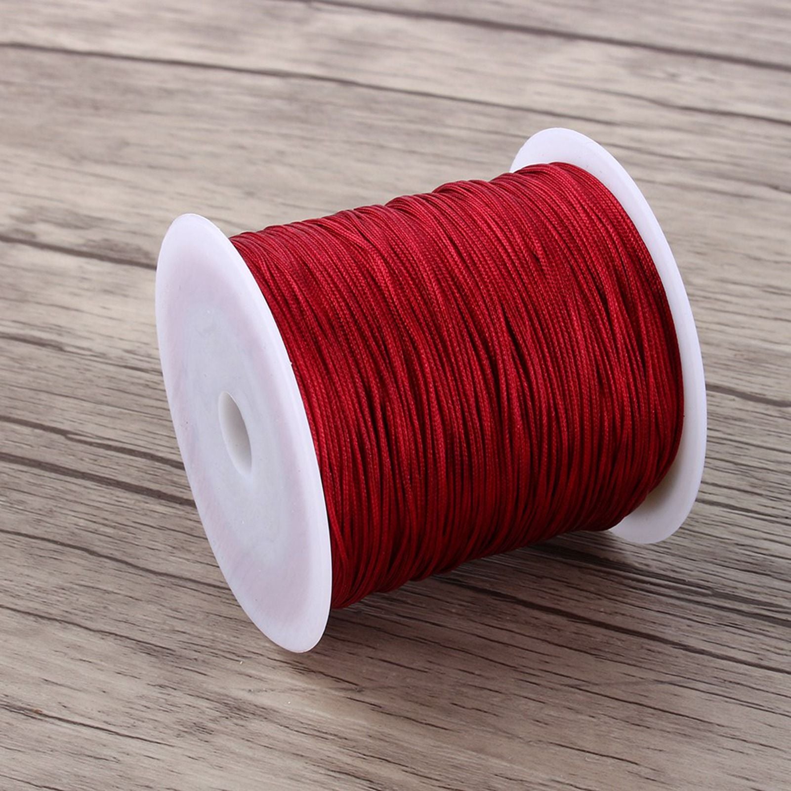 100M X 0.8mm Nylon Chinese Knot Cord Rattail Macrame Thread String Burgundy
