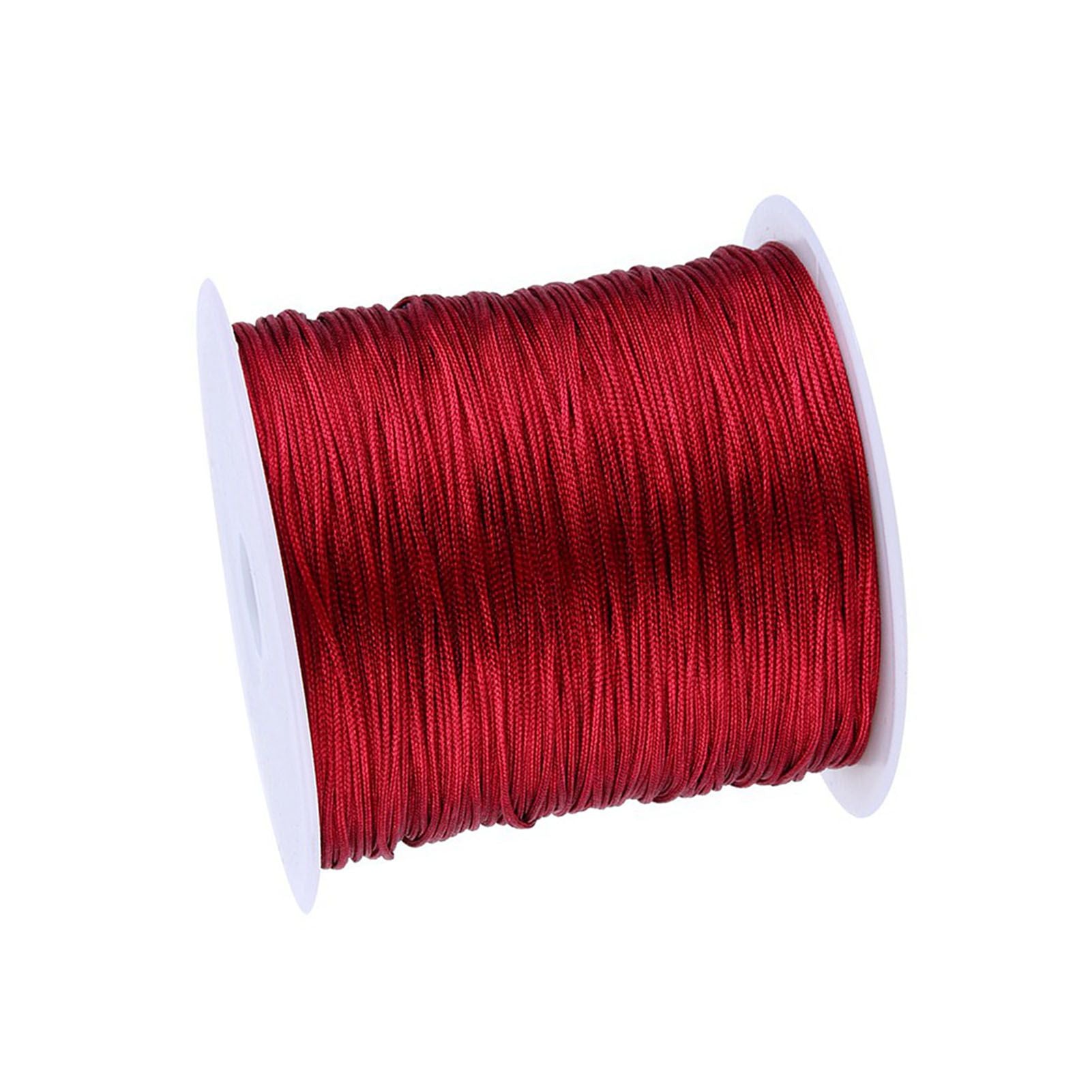 100M X 0.8mm Nylon Chinese Knot Cord Rattail Macrame Thread String Burgundy