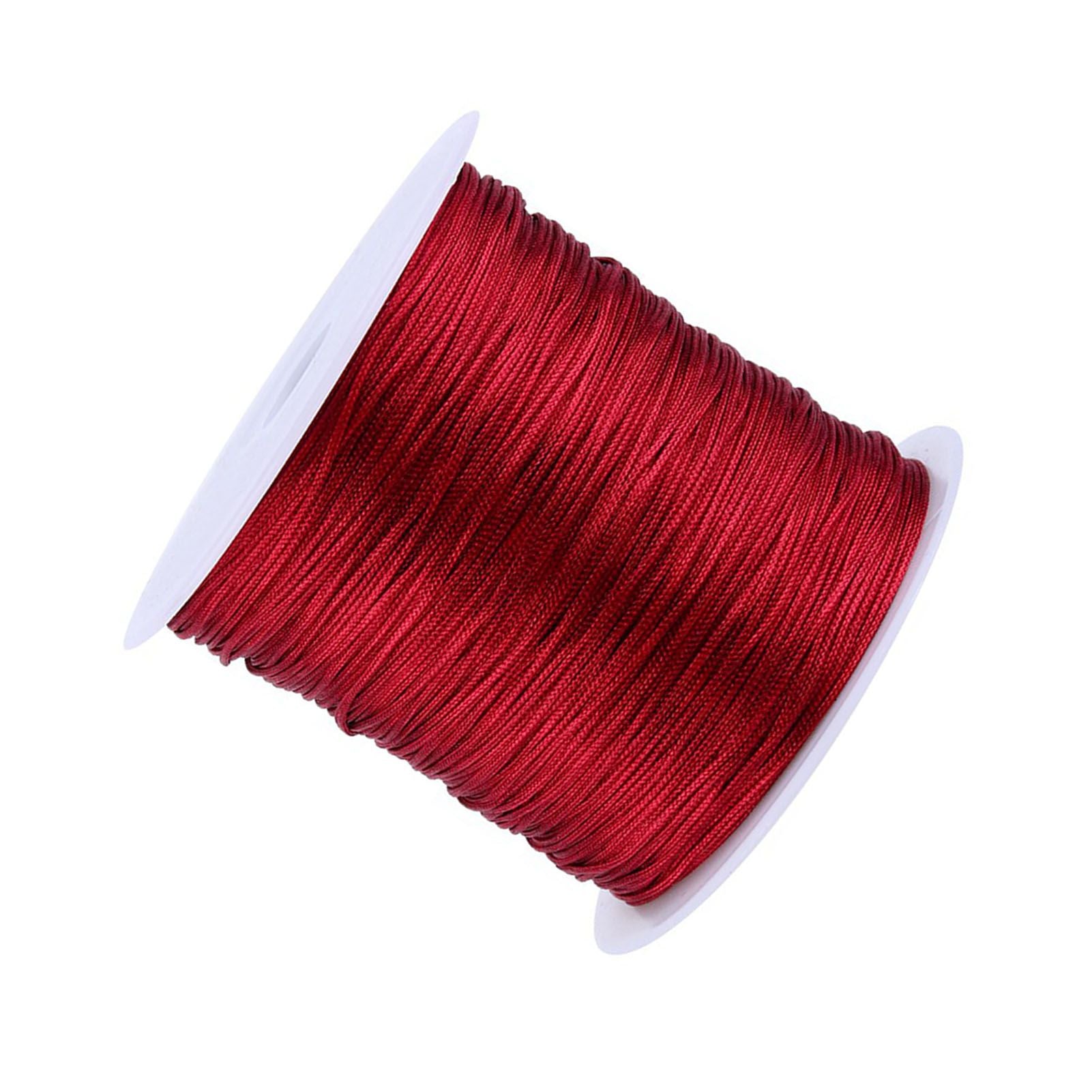 100M X 0.8mm Nylon Chinese Knot Cord Rattail Macrame Thread String Burgundy