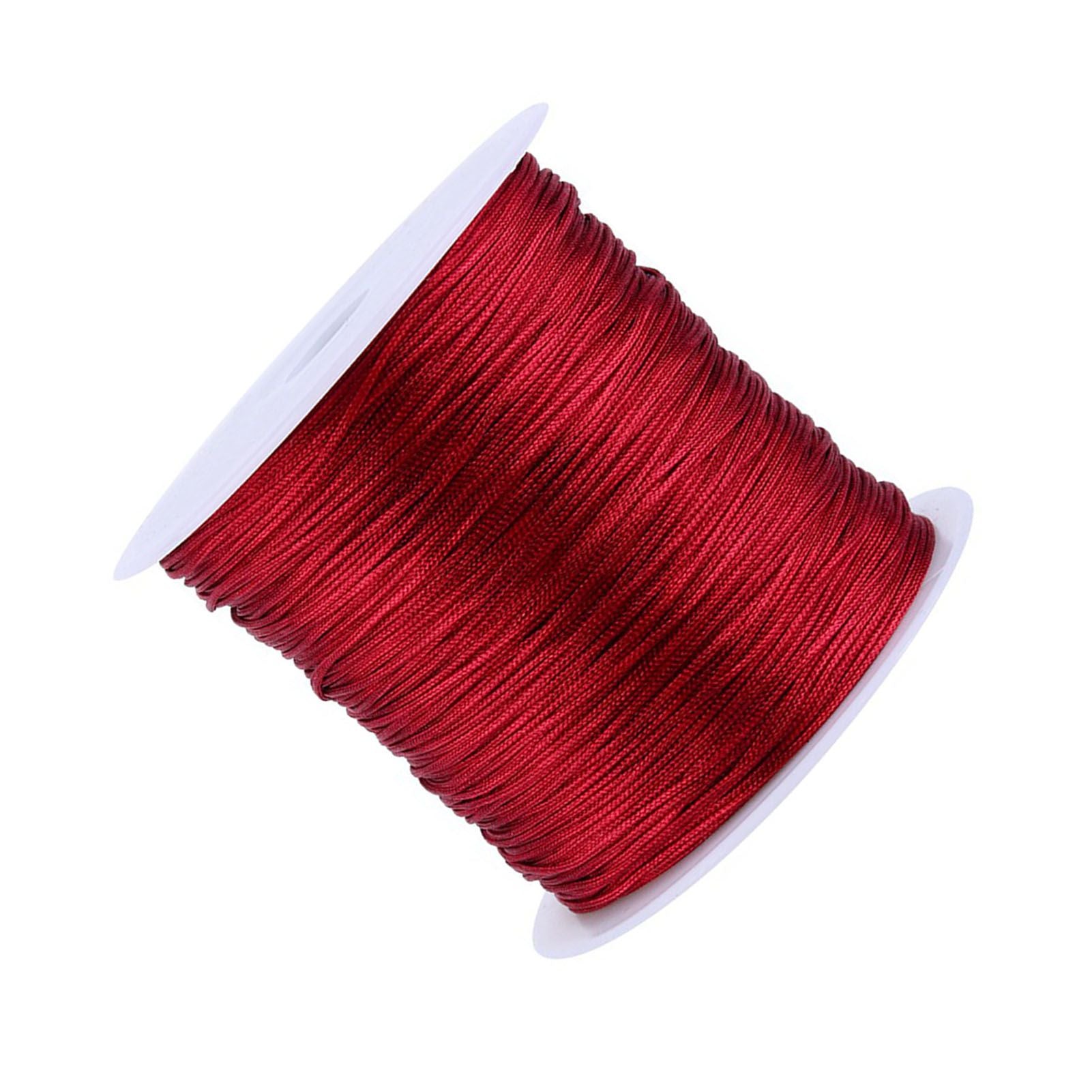 100M X 0.8mm Nylon Chinese Knot Cord Rattail Macrame Thread String Burgundy