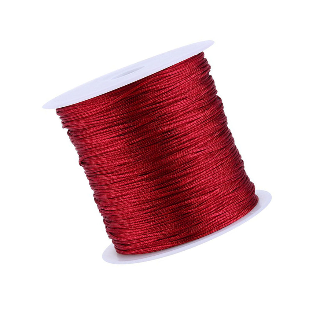 100M X 0.8mm Nylon Chinese Knot Cord Rattail Macrame Thread String Burgundy