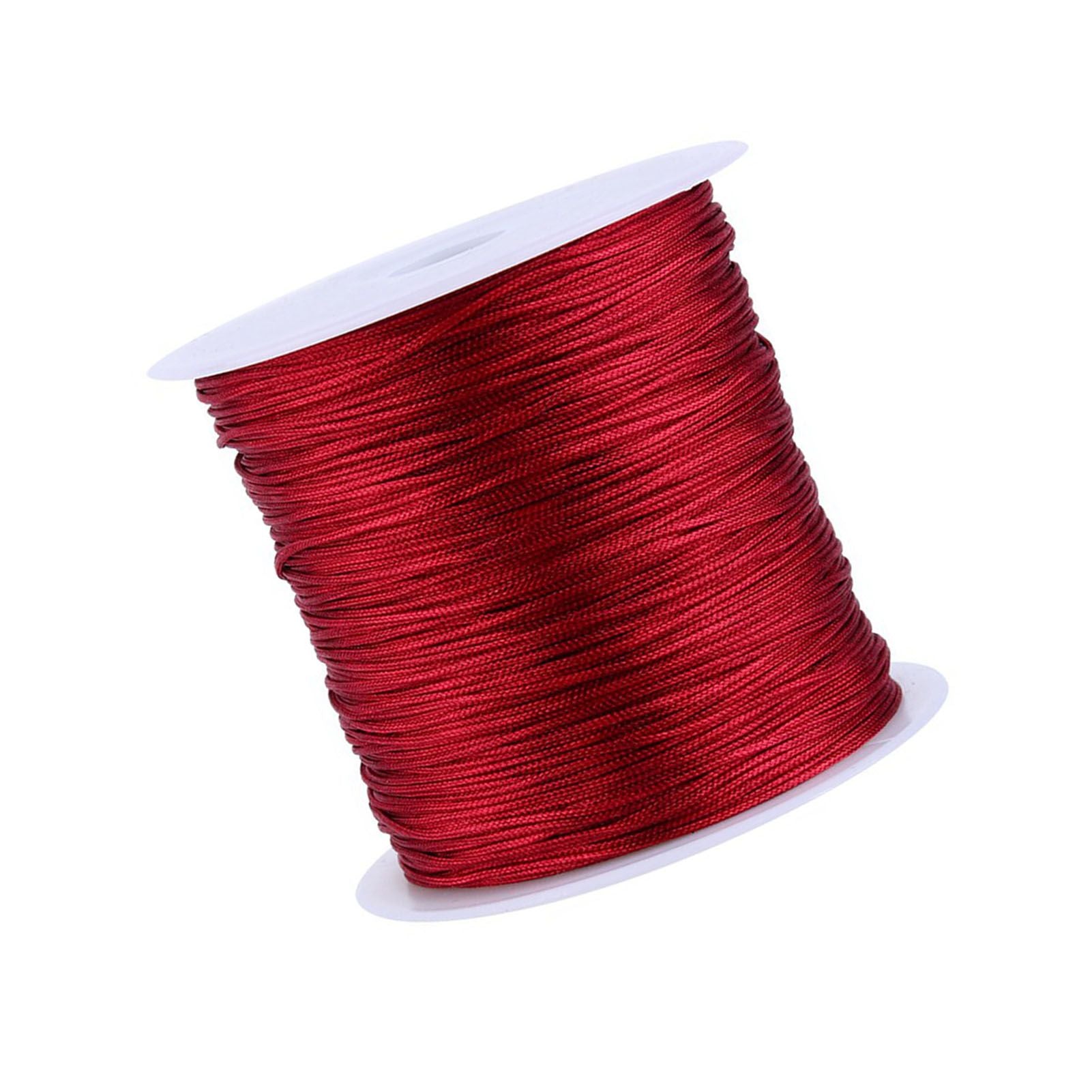 100M X 0.8mm Nylon Chinese Knot Cord Rattail Macrame Thread String Burgundy