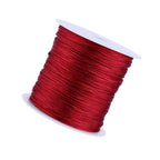 100M X 0.8mm Nylon Chinese Knot Cord Rattail Macrame Thread String Burgundy