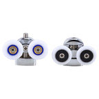 Twin Top Bottom Zinc Alloy Shower Door Rollers Runners Wheels 26mm Wheel