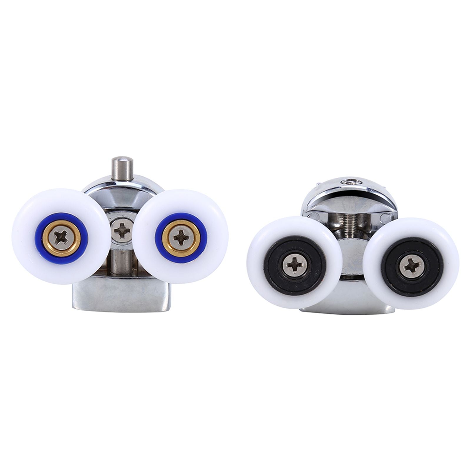 Twin Top Bottom Zinc Alloy Shower Door Rollers Runners Wheels 26mm Wheel