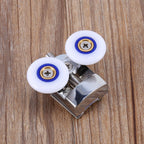 Twin Top Bottom Zinc Alloy Shower Door Rollers Runners Wheels 26mm Wheel