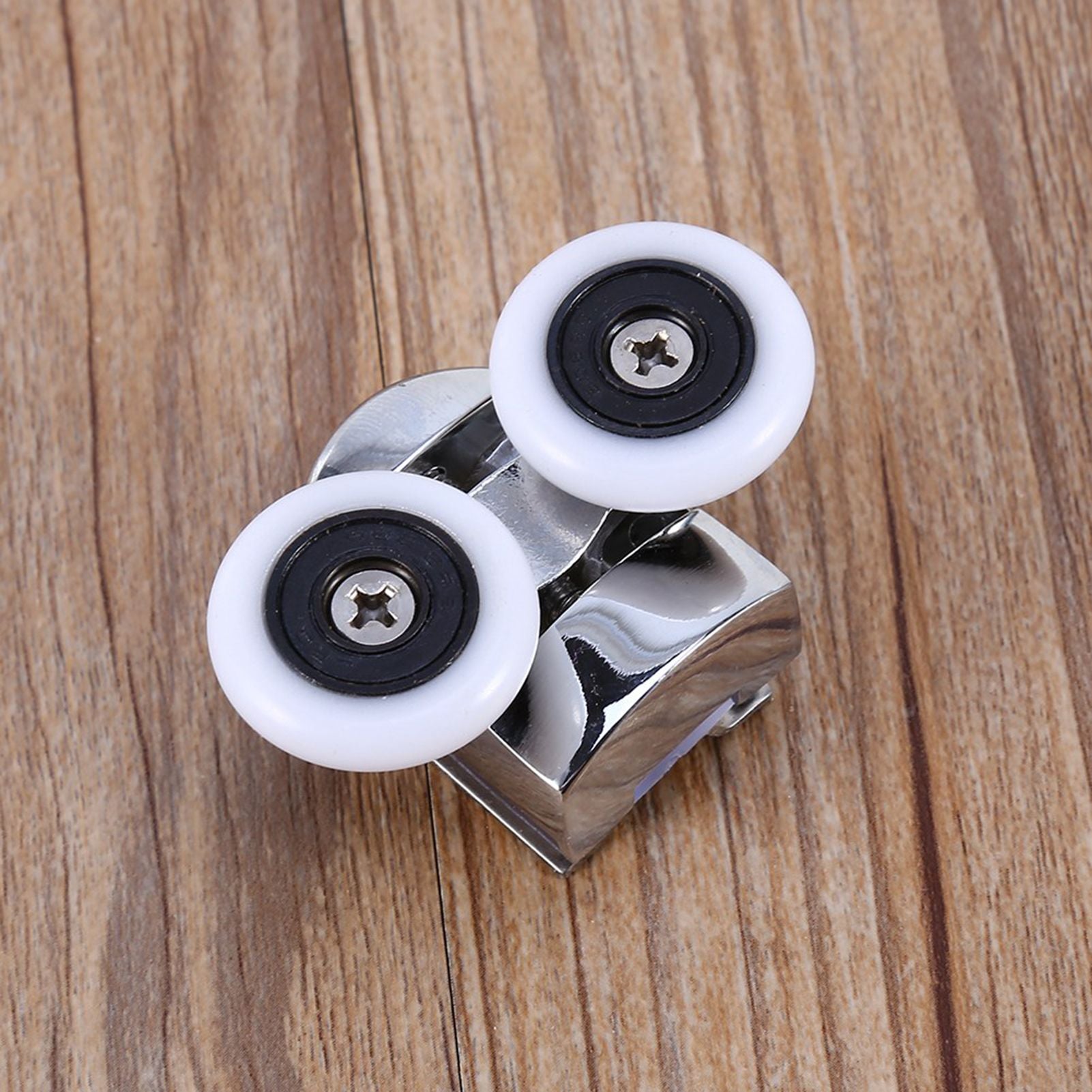 Twin Top Bottom Zinc Alloy Shower Door Rollers Runners Wheels 26mm Wheel