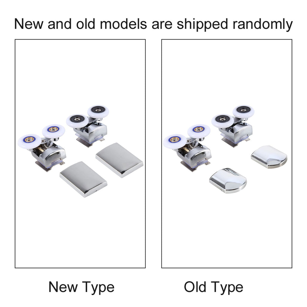 Twin Top Bottom Zinc Alloy Shower Door Rollers Runners Wheels 26mm Wheel