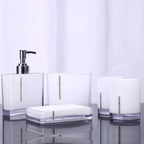 5PCS Suit Acrylic Bathroom Accessories Set Bath Cup Toothbrush Holder Soap Dish