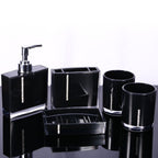 5PC/Set Acrylic Bathroom Accessories Bath Cup Bottle Toothbrush Holder Soap Dish