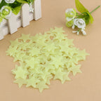 100pcs 3D Wall Glow In The Dark Star Stickers Decal In Baby Kid Nursery Bedroom