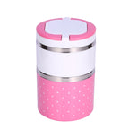 2 Layer Stainless Steel Insulation Thermo Thermal Lunch Box Food Container Hot