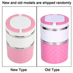 2 Layer Stainless Steel Insulation Thermo Thermal Lunch Box Food Container Hot