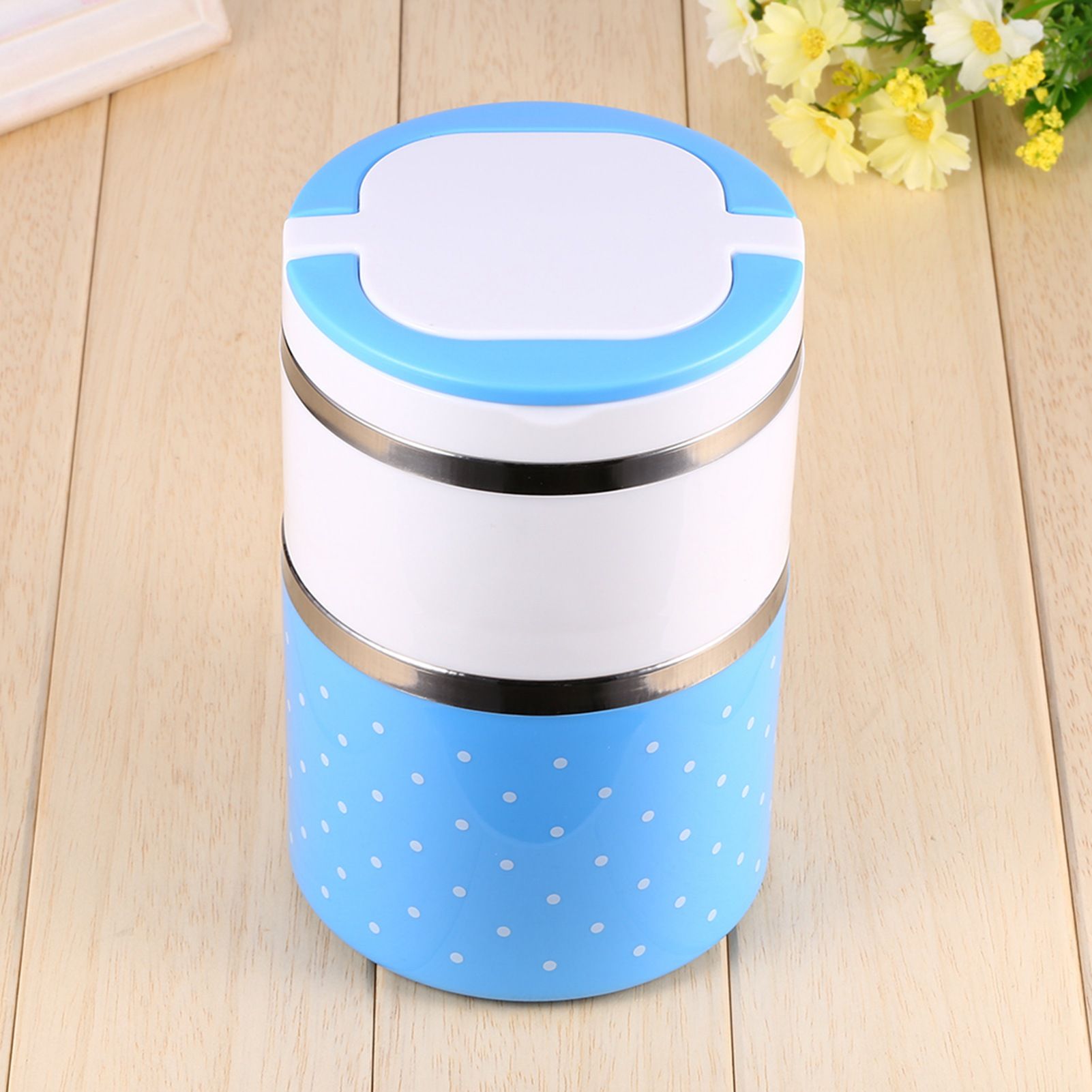 2 Layer Stainless Steel Insulation Thermo Thermal Lunch Box Food Container Hot