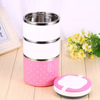 3 Layer Stainless Steel Insulation Thermo Thermal Lunch Box Food Container Hot