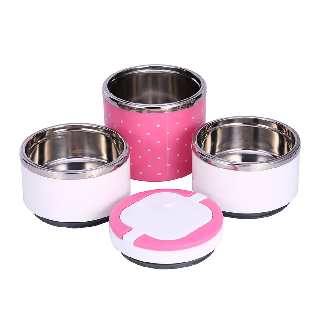 3 Layer Stainless Steel Insulation Thermo Thermal Lunch Box Food Container Hot