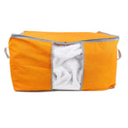 Foldable Clothing Organizer Clothing Storage Box For Clothes Underbed Dustproof Bag Orange