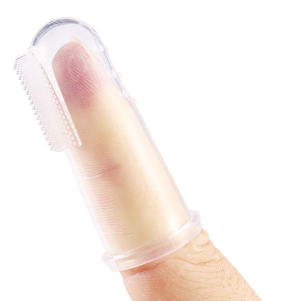 Silicone Soft Finger Toothbrush Teeth Rubber Clean Massage Brush For Baby Infant