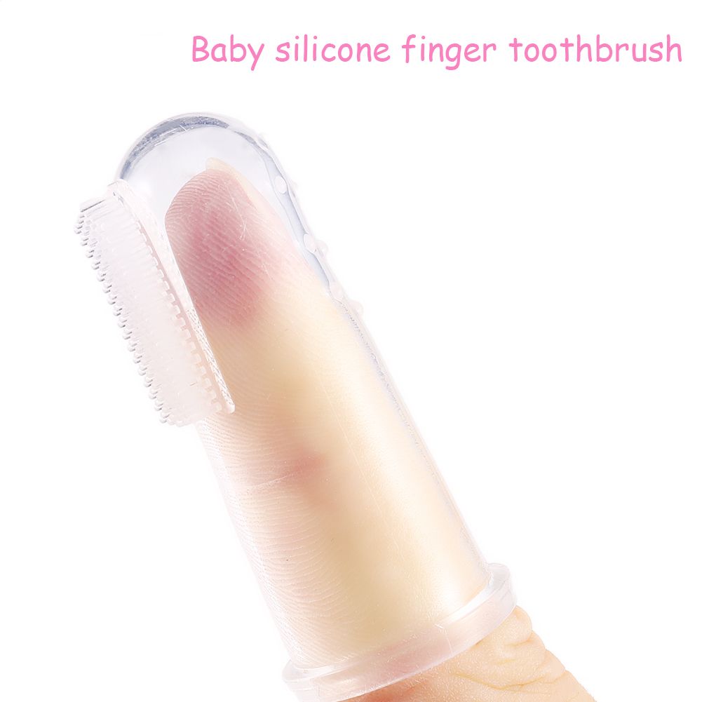 Silicone Soft Finger Toothbrush Teeth Rubber Clean Massage Brush For Baby Infant