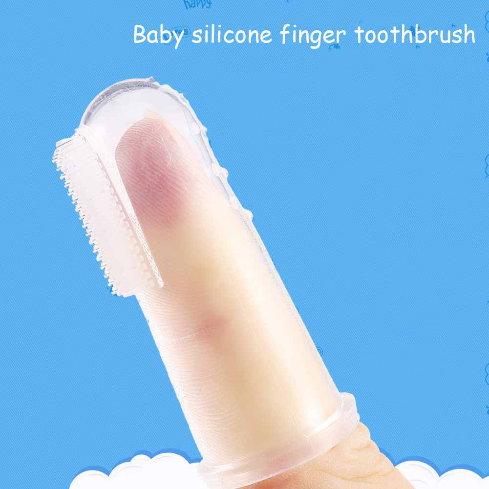 Silicone Soft Finger Toothbrush Teeth Rubber Clean Massage Brush For Baby Infant