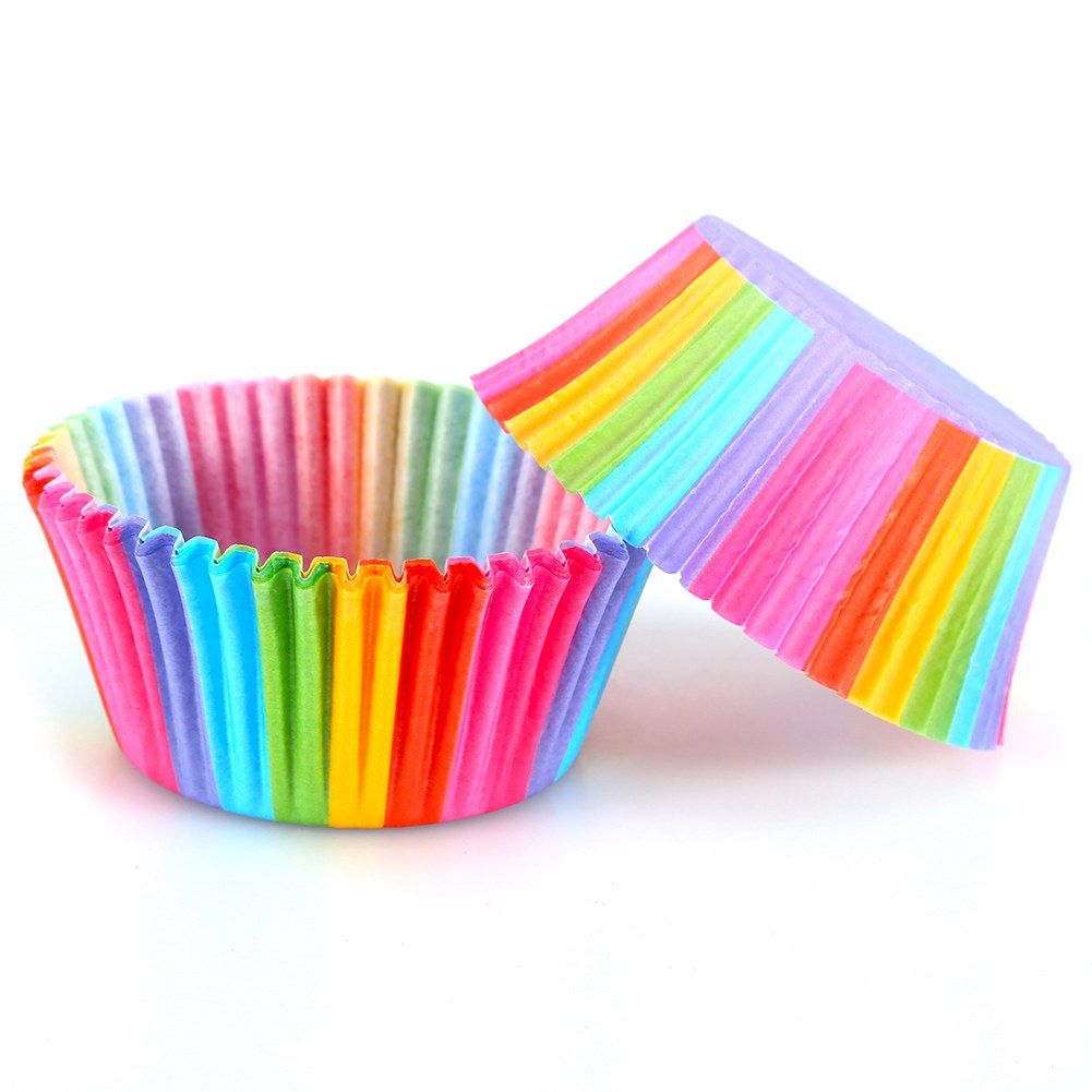 100 pcs Colorful Cupcake Liner Cupcake Paper Baking Cup Muffin Cases Cake Mold