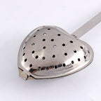 1X Stainless Steel Filter Tea Infuser Heart Shape Spoon Strainer Ball Novelty