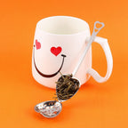 1X Stainless Steel Filter Tea Infuser Heart Shape Spoon Strainer Ball Novelty