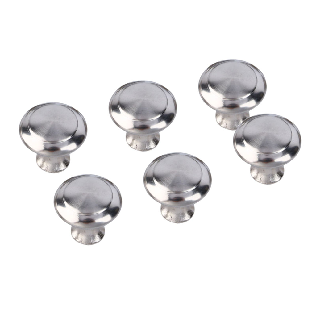 10Pcs Round Stainless Steel Cabinet Knobs Drawer Handles Cupboard Accessories
