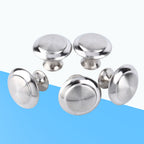10Pcs Round Stainless Steel Cabinet Knobs Drawer Handles Cupboard Accessories