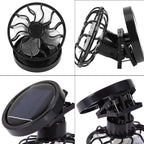 Electric Mini Clip on Solar Fan Air Conditioner Cooling Cell Fan Travel Camping Hiking Cooling
