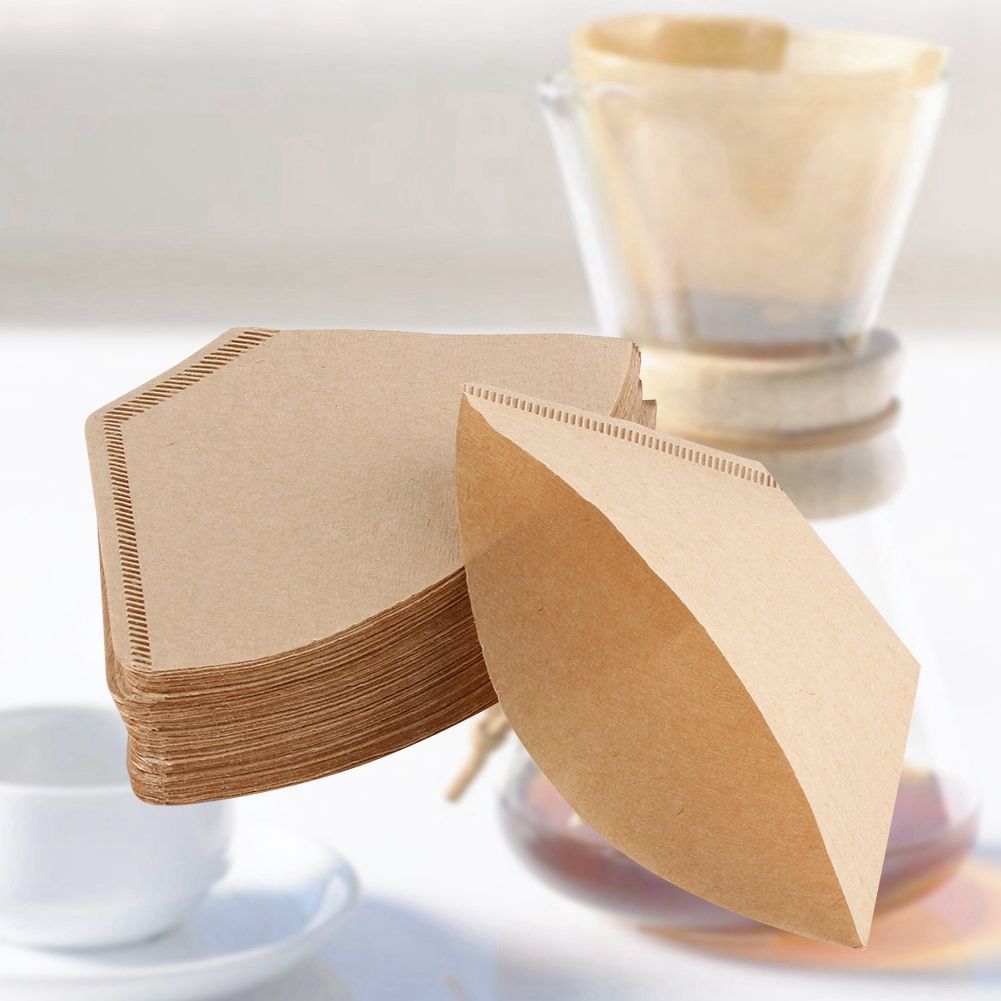 100x Unbleached Coffee Filter Papers Cones Cups Brewer Espresso Strainer Dripper