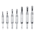 7 Sizes Hole Saw Centering Hinge Twisted Drill Bits DIY Woodwork Reaming Cabinet Tools