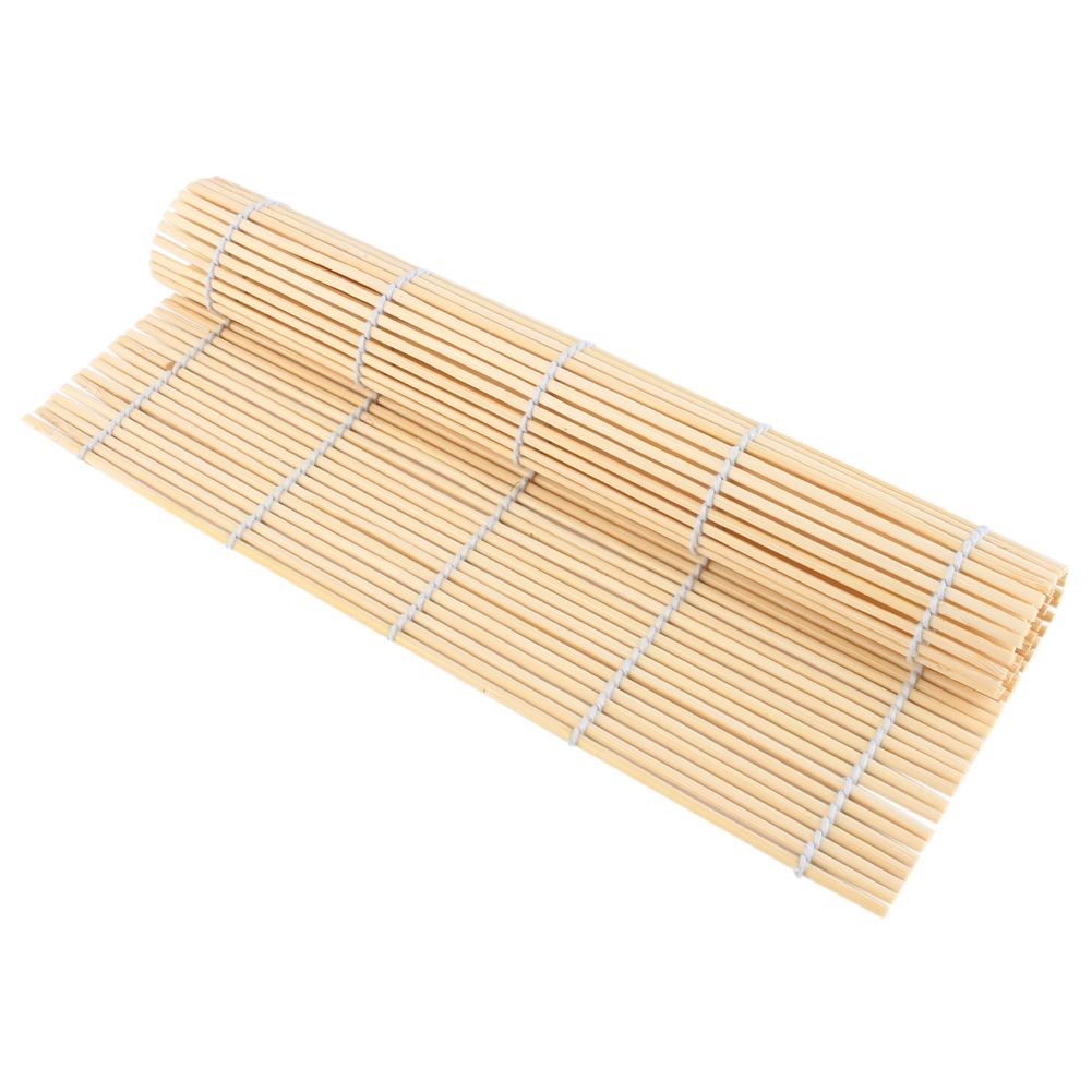 DIY Sushi Rolling Maker Roller Bamboo Material Mat Maker And A Rice Paddle Set