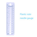 Plastic Knitting Needle Gauge Ruler Inch cm Sewing Tools US UK Canada Sizes 2-10mm