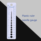 Plastic Knitting Needle Gauge Ruler Inch cm Sewing Tools US UK Canada Sizes 2-10mm