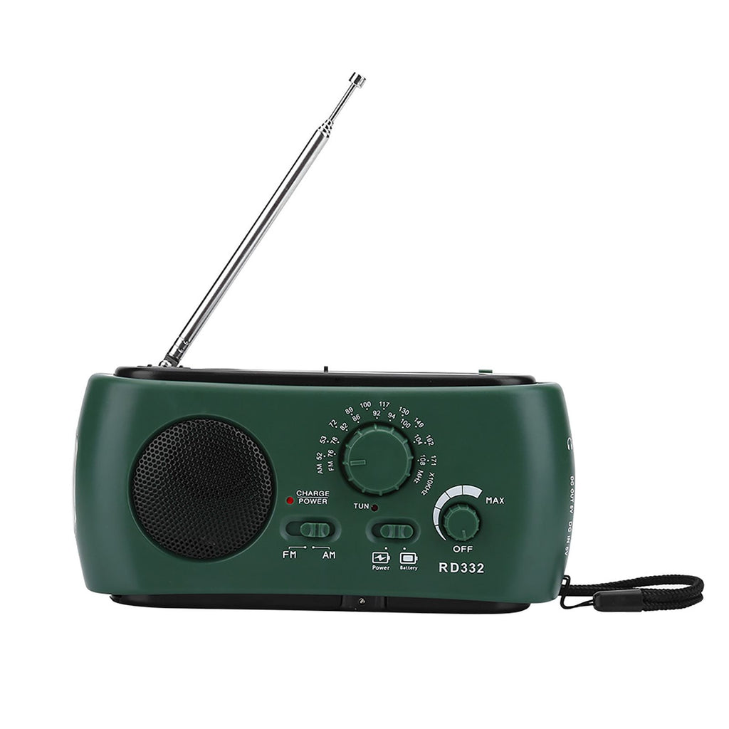 Solar Hand Crank AM/FM Radio with LED Flashlight Emergency Phone Charger