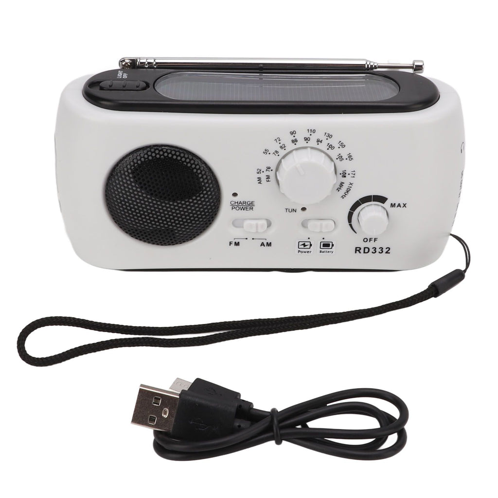Solar Hand Crank AM/FM Radio with LED Flashlight Emergency Phone Charger