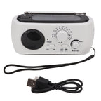 Solar Hand Crank AM/FM Radio with LED Flashlight Emergency Phone Charger