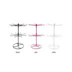 Jewelry Display Rack Double Tier Jewelry Stand Portable Metal Jewelry Rack for Home