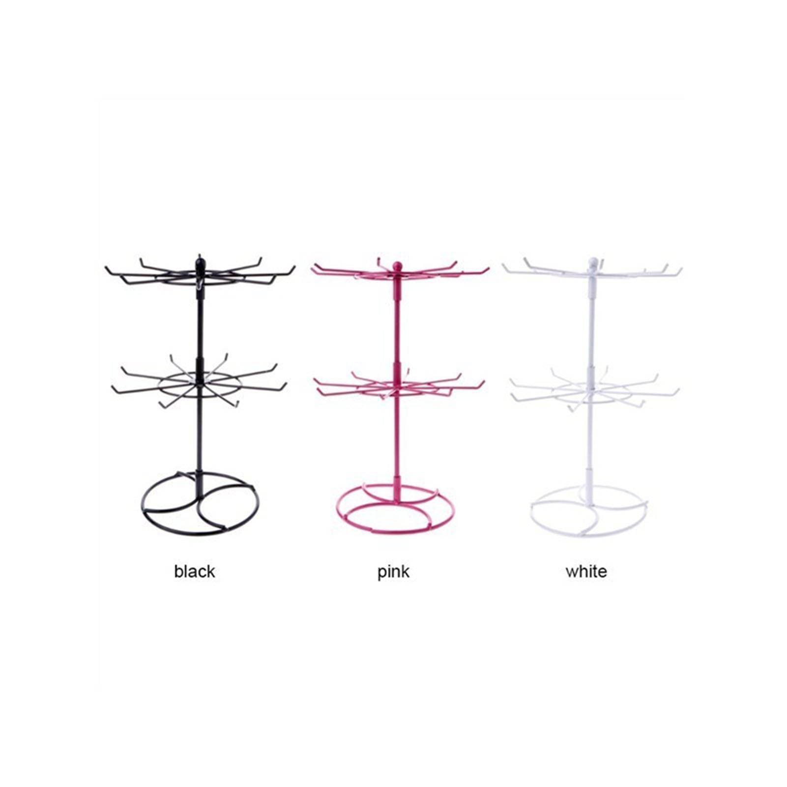 Jewelry Display Rack Double Tier Jewelry Stand Portable Metal Jewelry Rack for Home