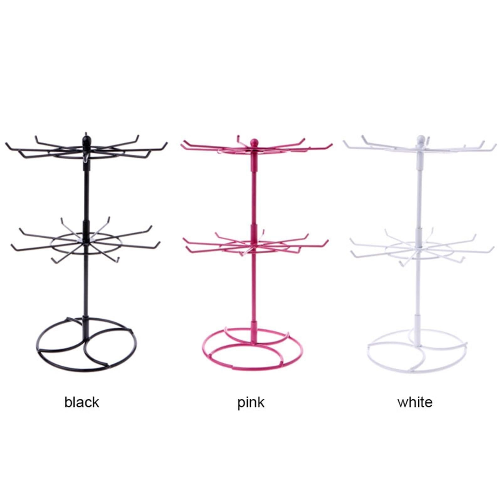 Jewelry Display Rack Double Tier Jewelry Stand Portable Metal Jewelry Rack for Home